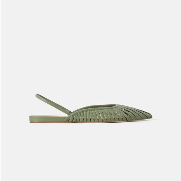 Zara sea green flat strappy mules - Picture 2 of 4